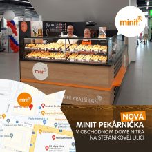 Nová MINIT pekárnička v obchodnom dome Nitra