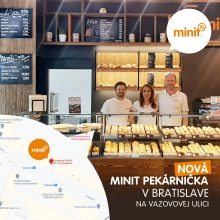 Nová MINIT pekárnička na Vazovovej ulici v Bratislave